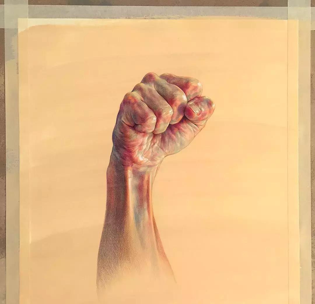 人体彩铅,人体五官彩铅