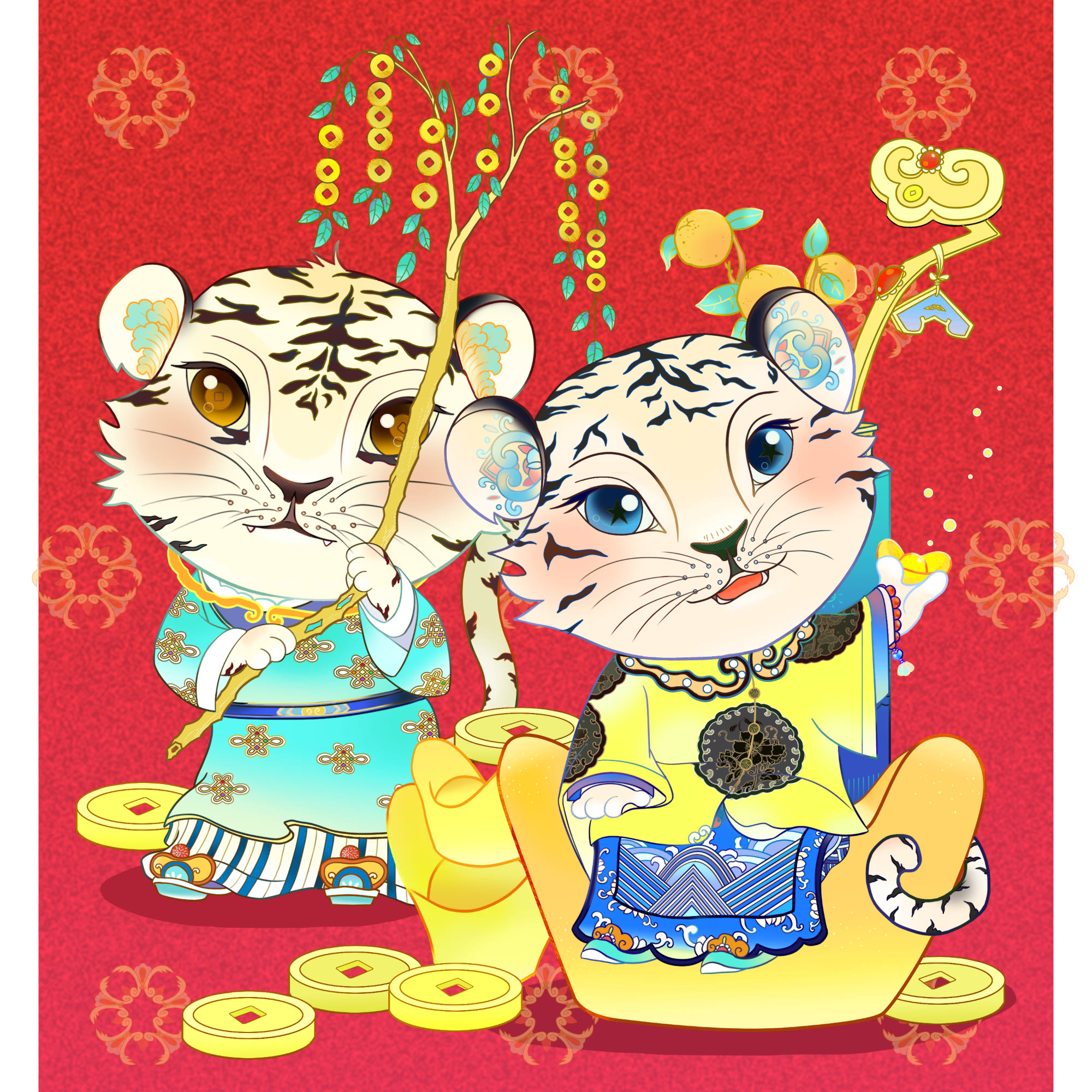 2022虎年台历日历模板设计图片,虎年日历2022插画