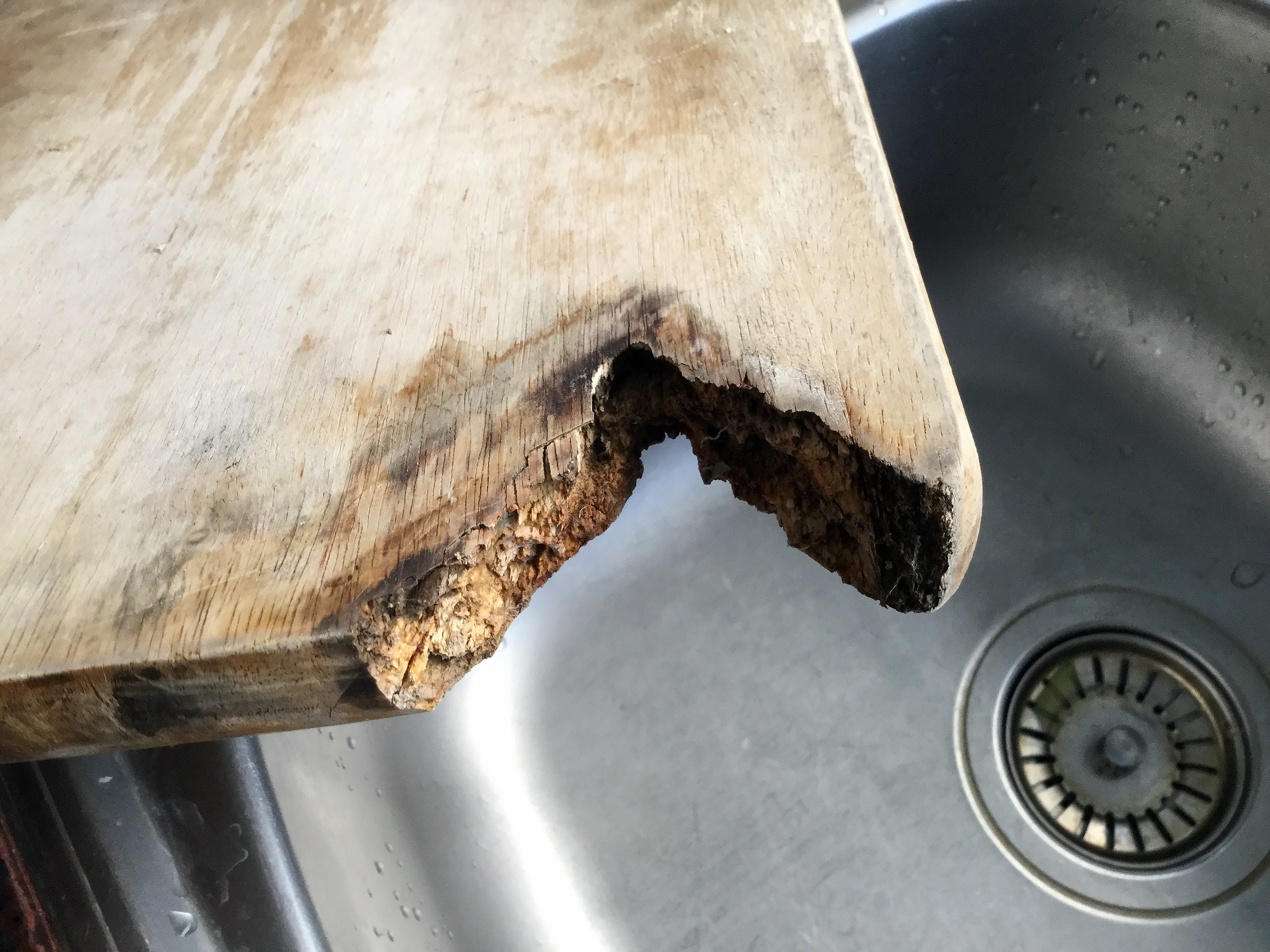 自制菜板怎样处理不发霉开裂,木菜板发霉刨平修复