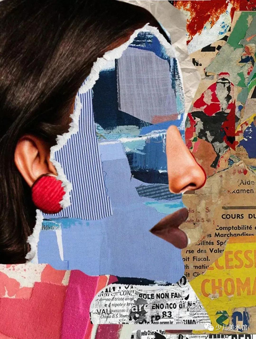 拼贴画创意作品手工小学,拼贴画创意美术教程