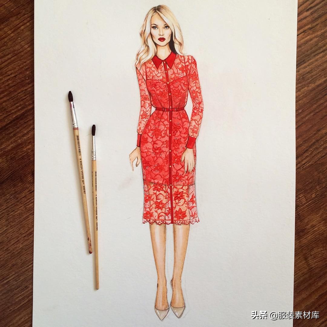 100幅手绘画图片大全,时装画手绘100例书