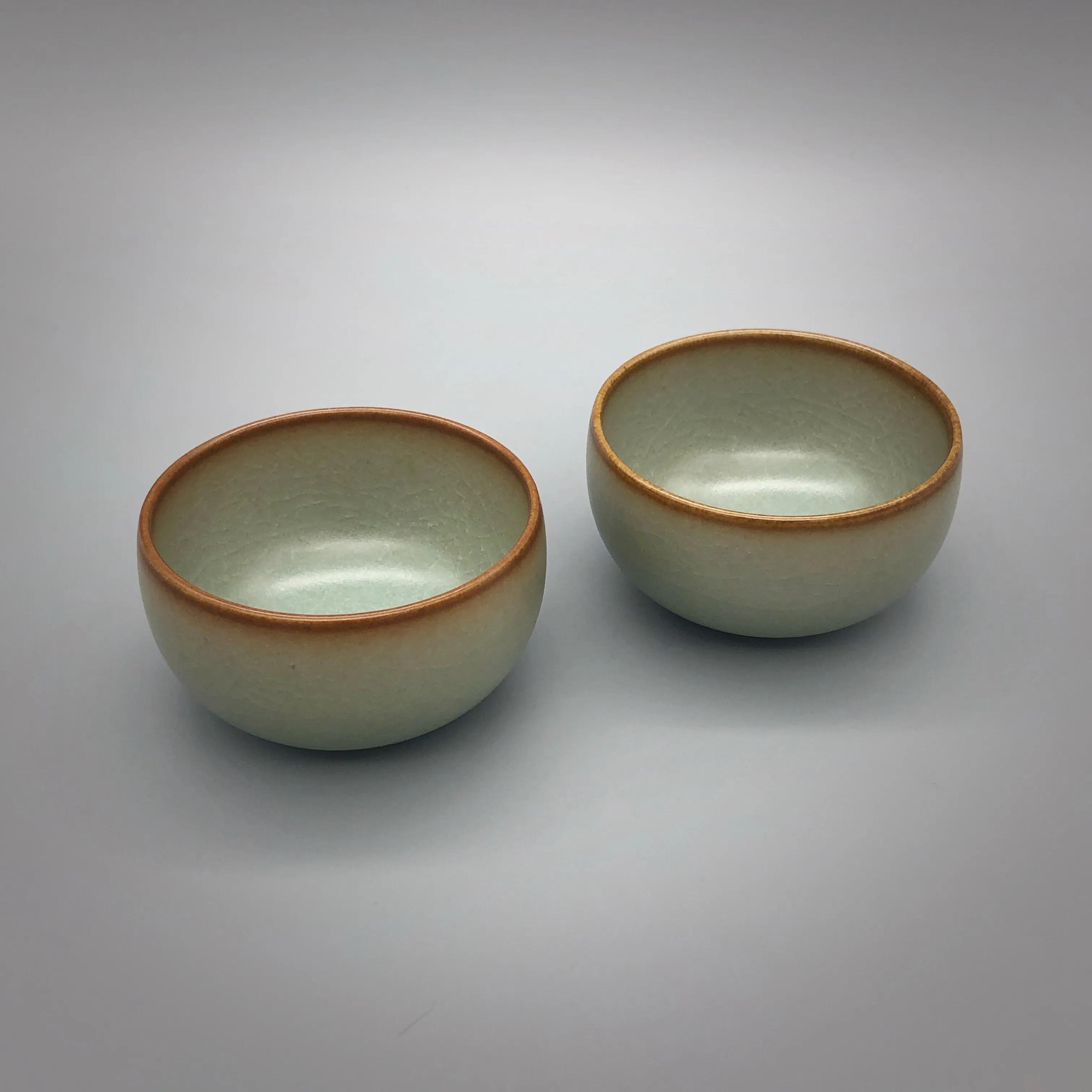 汝窑矮圆口杯,四大经典杯型汝窑