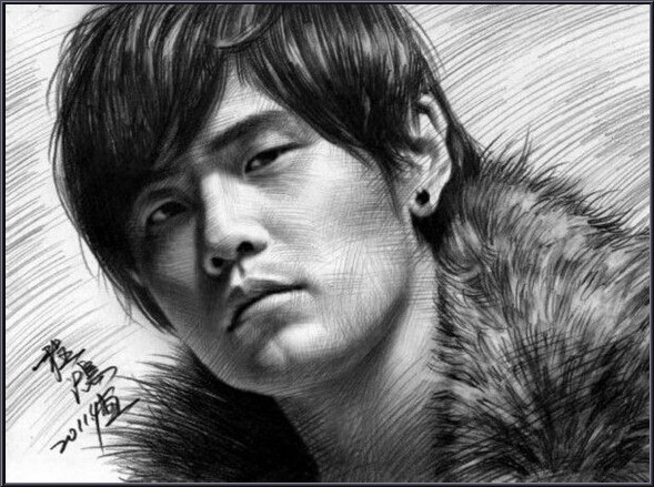 最近很火的素描人物明星,100张素描100位明星
