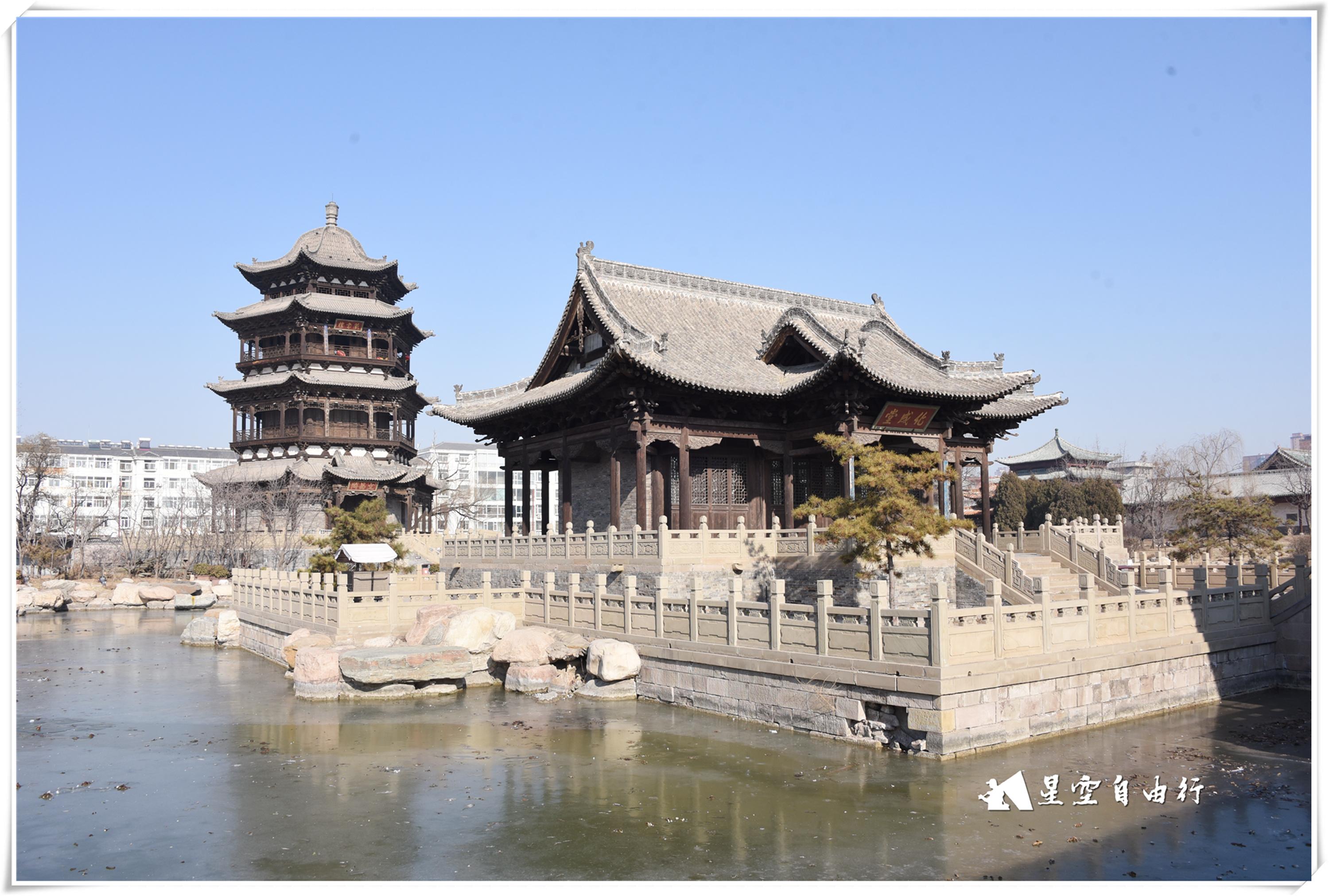 榆次凤鸣书院航拍,榆次老城凤鸣书院