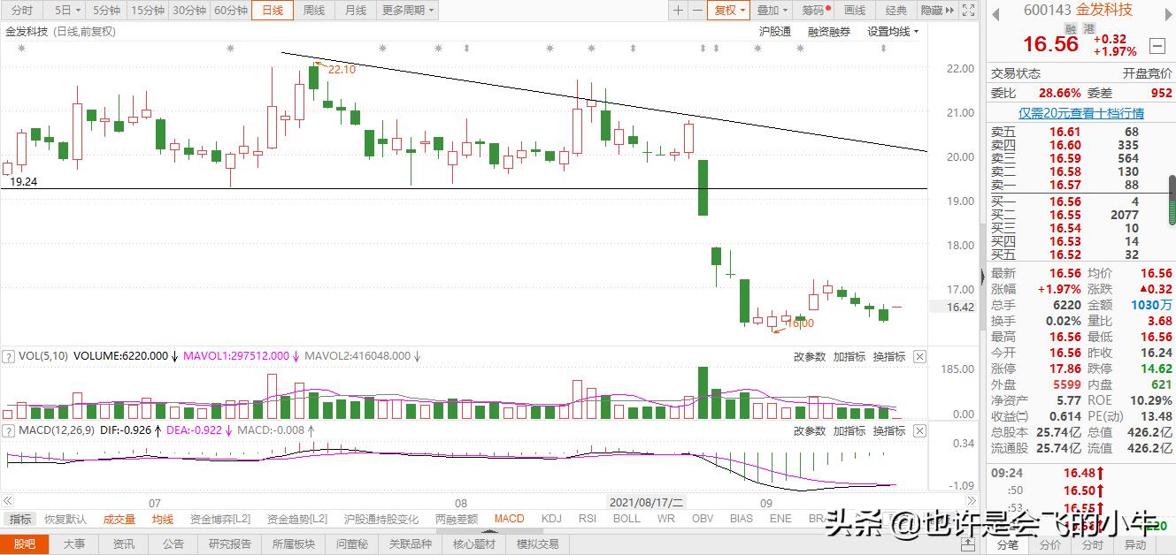 预测明天金发科技涨跌,金发科技股票为啥跌这么多