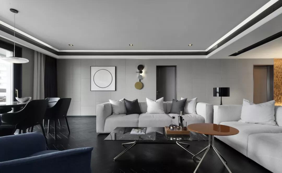 高级灰轻奢住宅,轻奢雅灰美宅效果图