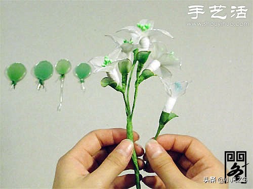彩菊的制作方法,网袜花手工制作