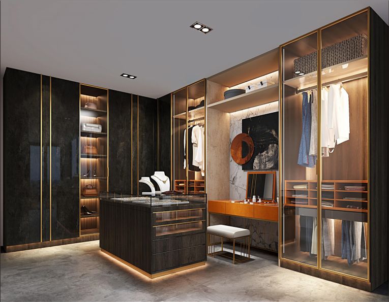 2.4米推拉门衣柜布局设计,两扇门衣柜布局设计