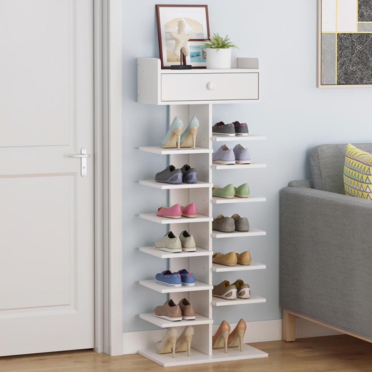 门口放不了鞋柜怎么设计,房子进门两边都不能做鞋柜