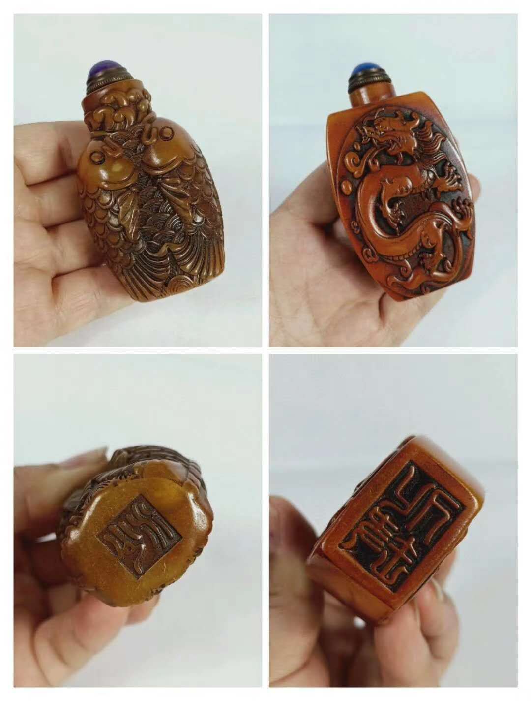 精品推荐—田黄鼻烟壶，将军罐