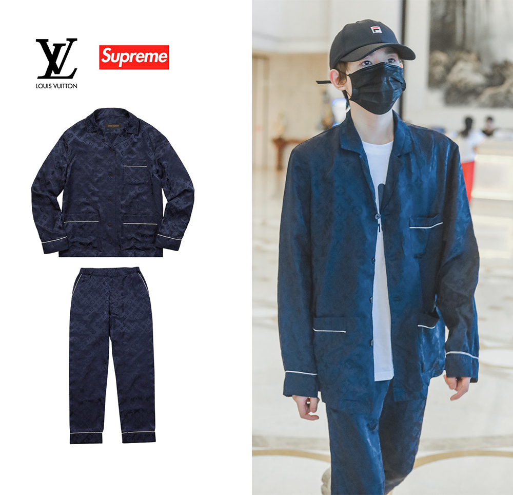 王源靓装,lv牛仔supreme联名王源