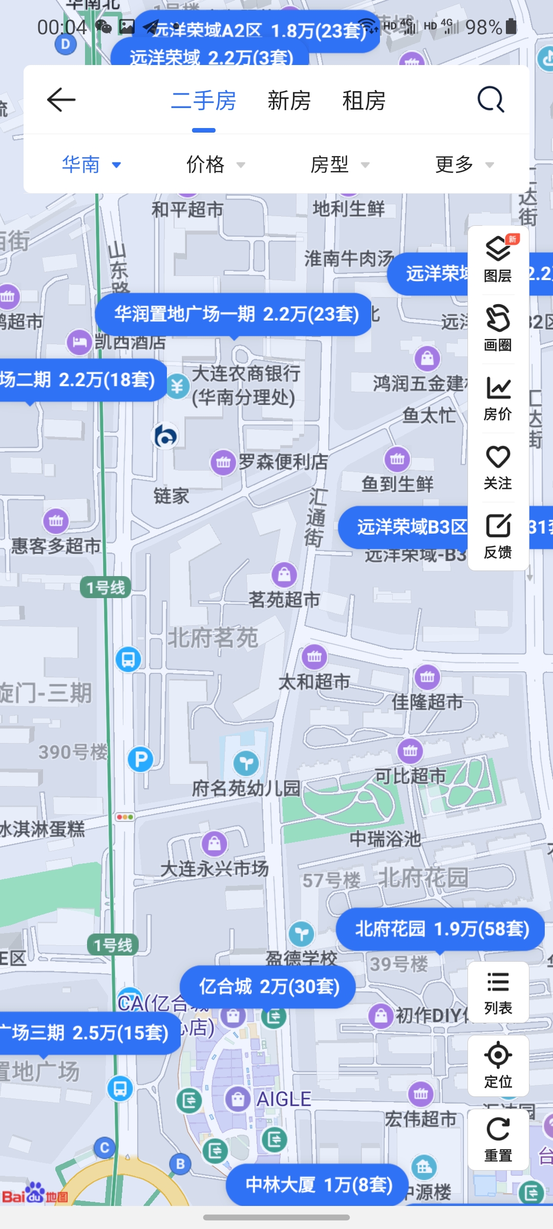 大连房价区域图表最新查询,大连房价多少钱一平直播