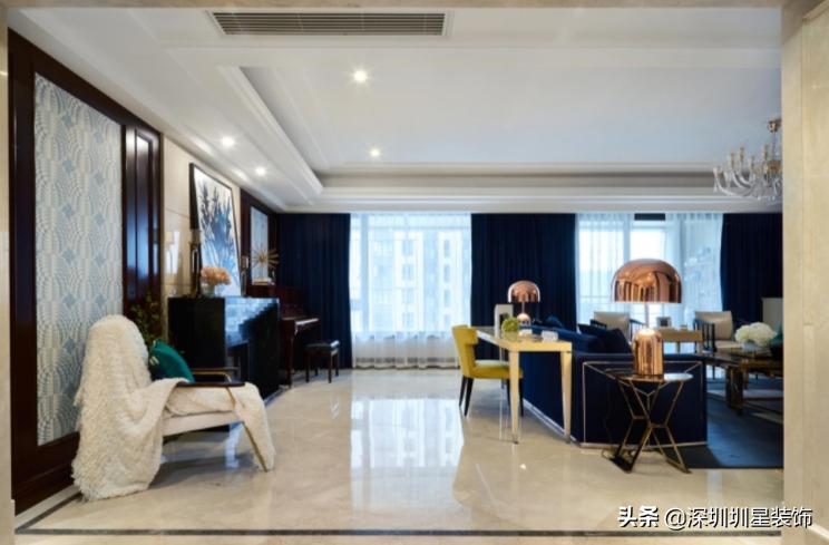 金地天逸轻奢装修,平潭金地天逸117户型装修