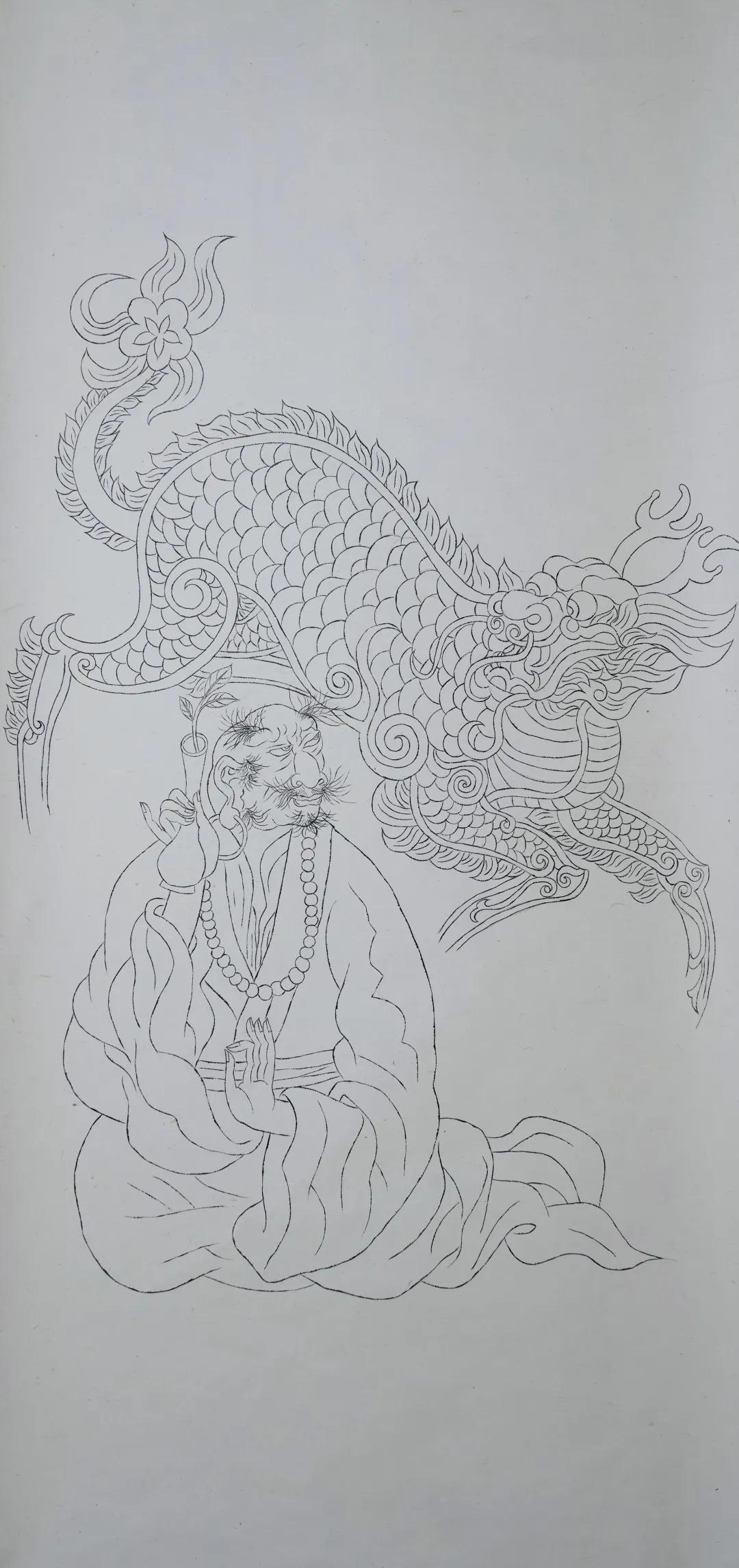 江南山水画白描,江南山水画工笔白描