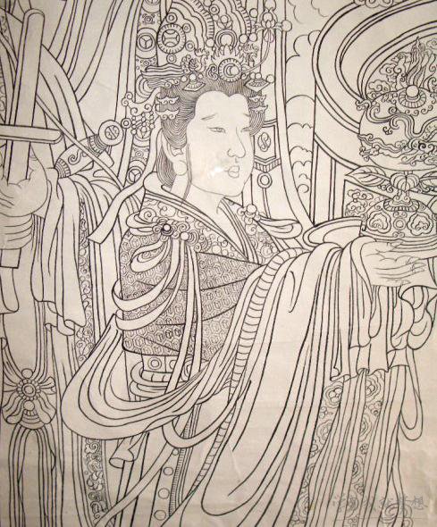 壁画中国传统文化简单点,围墙绘画壁画图案大全