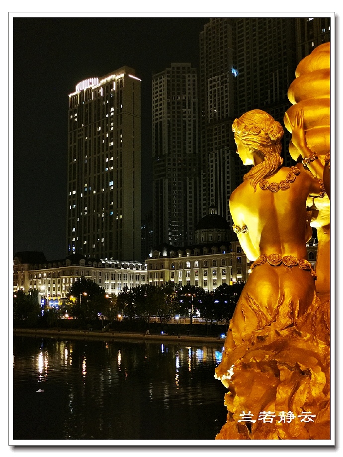 夜幕下的天津海河，美爆了