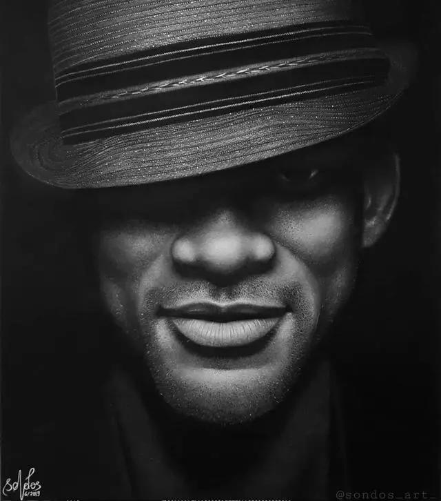 超写实素描人像,人像素描画抽象