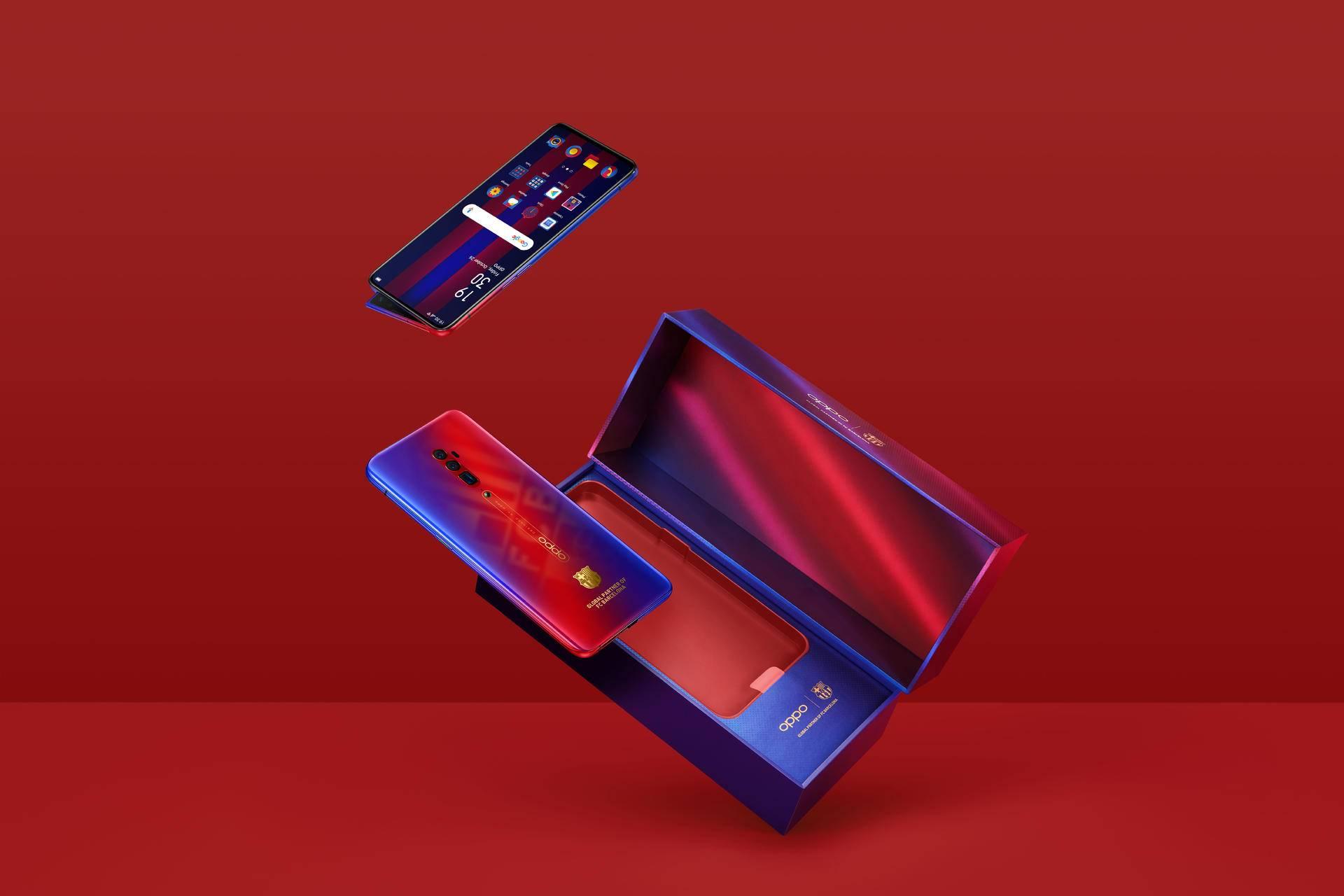 opporeno巴萨定制版广告,oppo巴萨定制机真机图赏