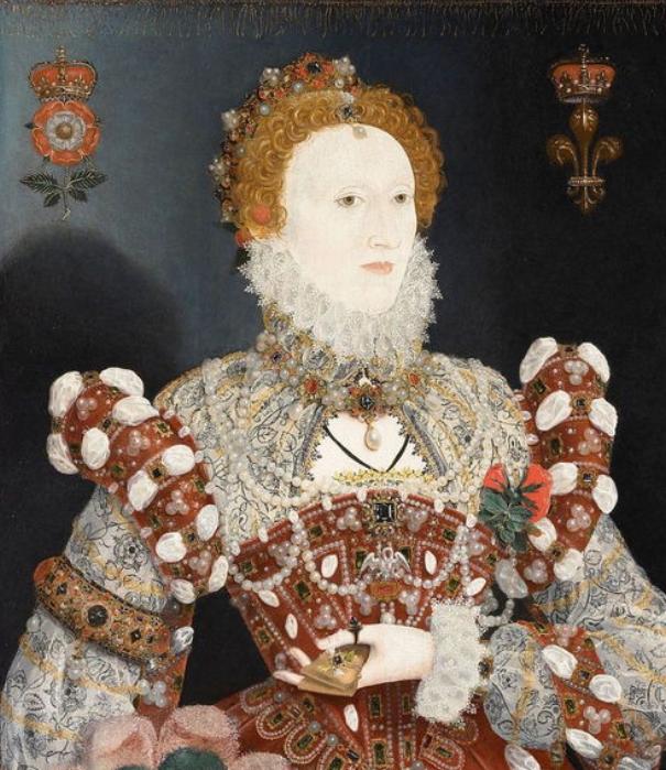 伊丽莎白一世时期服饰风格,伊丽莎白一世平胸礼服
