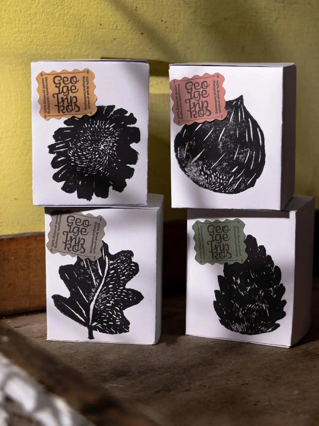 蜂蜜插画包装设计创意,高端蜂蜜产品包装设计