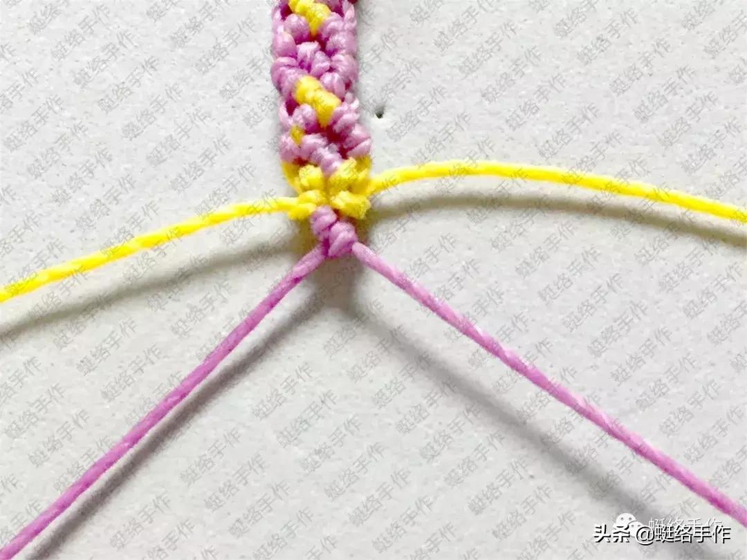 撞色编绳手链,长相思撞色手链教程