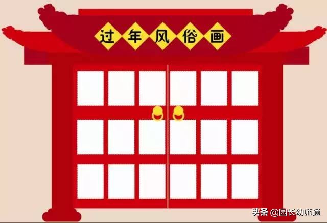 春节主题墙手工制作幼儿园,新年主题墙环创幼儿园幼儿手工