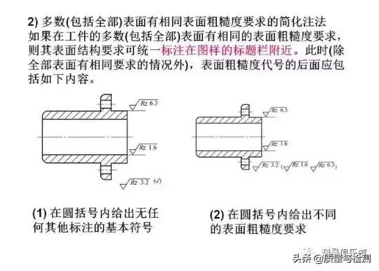 表面粗糙度的标注方法及示例,表面粗糙度的标注方法和概念