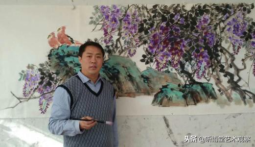 军旅画家兰晓龙《双清图》：一丛新竹，几茎兰草！