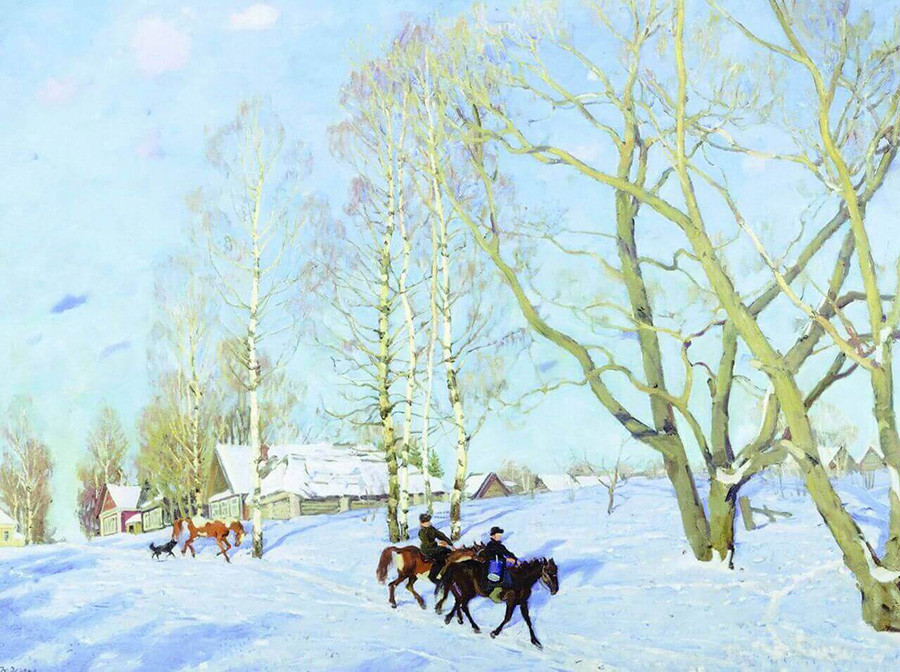 俄罗斯森林诗人油画,俄罗斯森林仙女