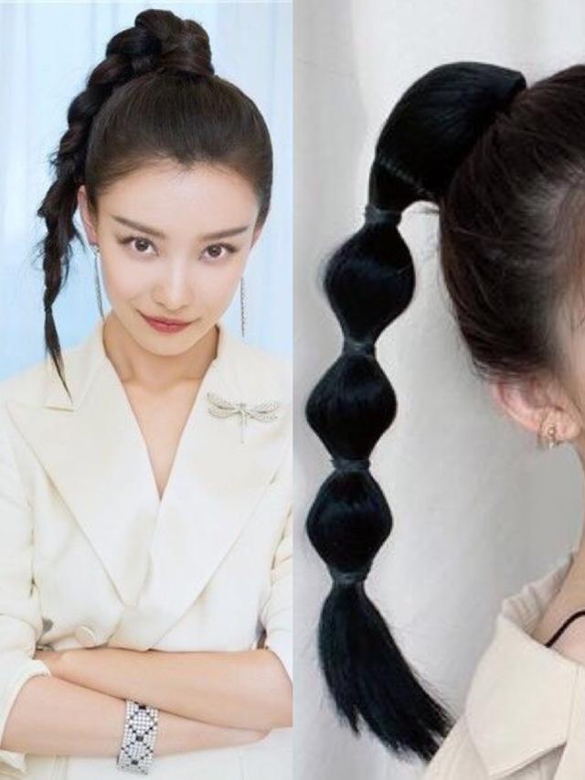 中长发怎么扎好看又简单的丸子头,中长发怎么扎好看