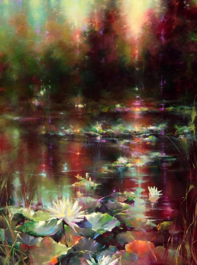 莫奈的睡莲紫色,莫奈睡莲和梵高睡莲