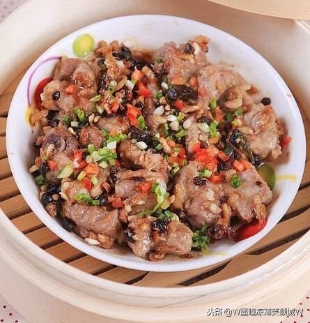 大厨阿斗豉汁蒸排骨,顺德蒜蓉豉汁蒸排骨