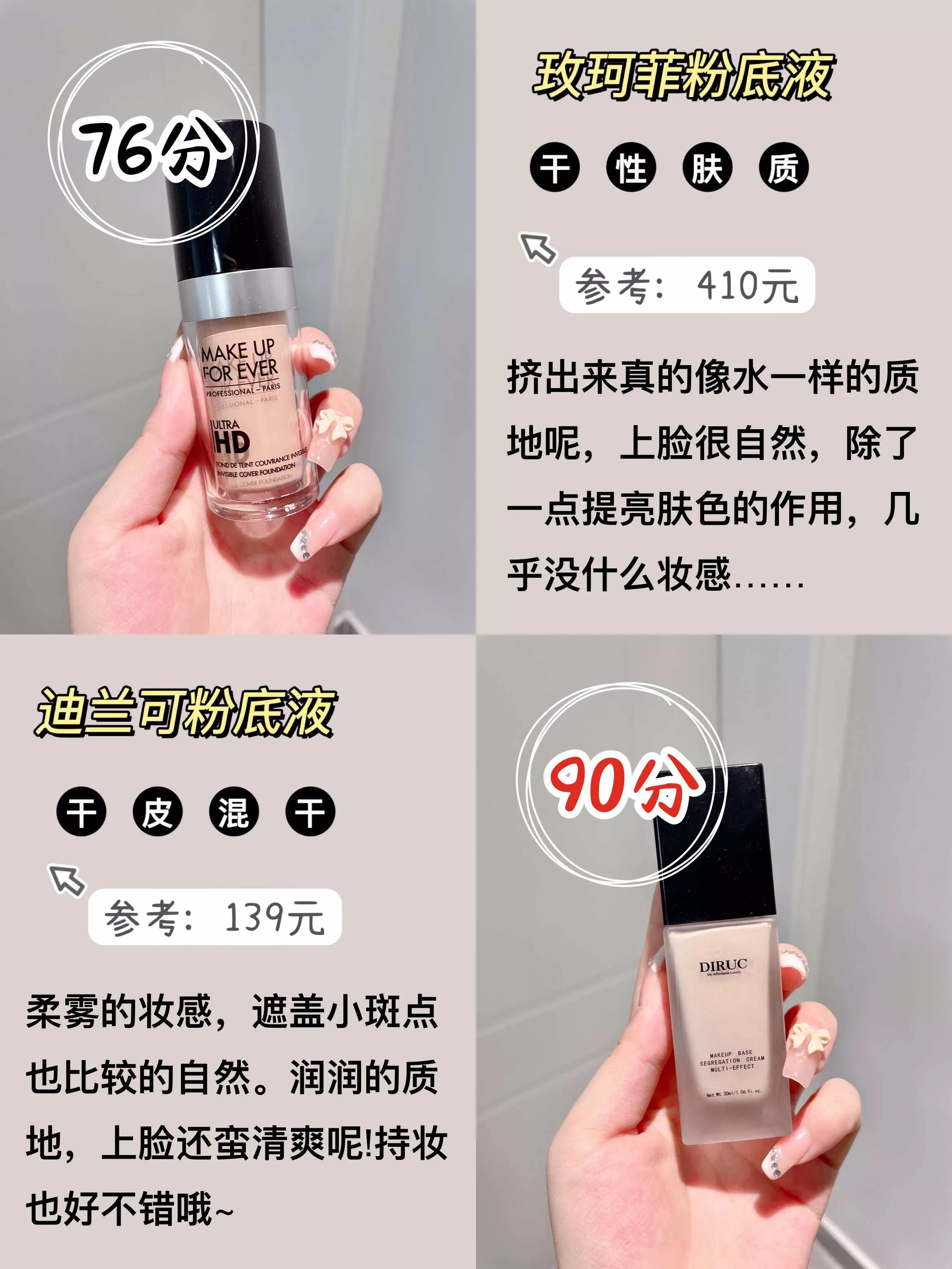 油皮适合的平价粉底液持妆性强,适合干皮的粉底液平价不卡粉学生