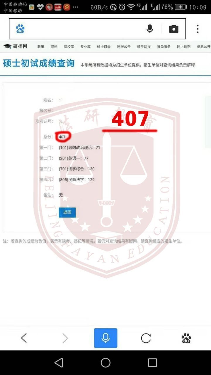 法研捷报|法*法大**学考研再创佳继经济法、民商法400高分是怎样来滴