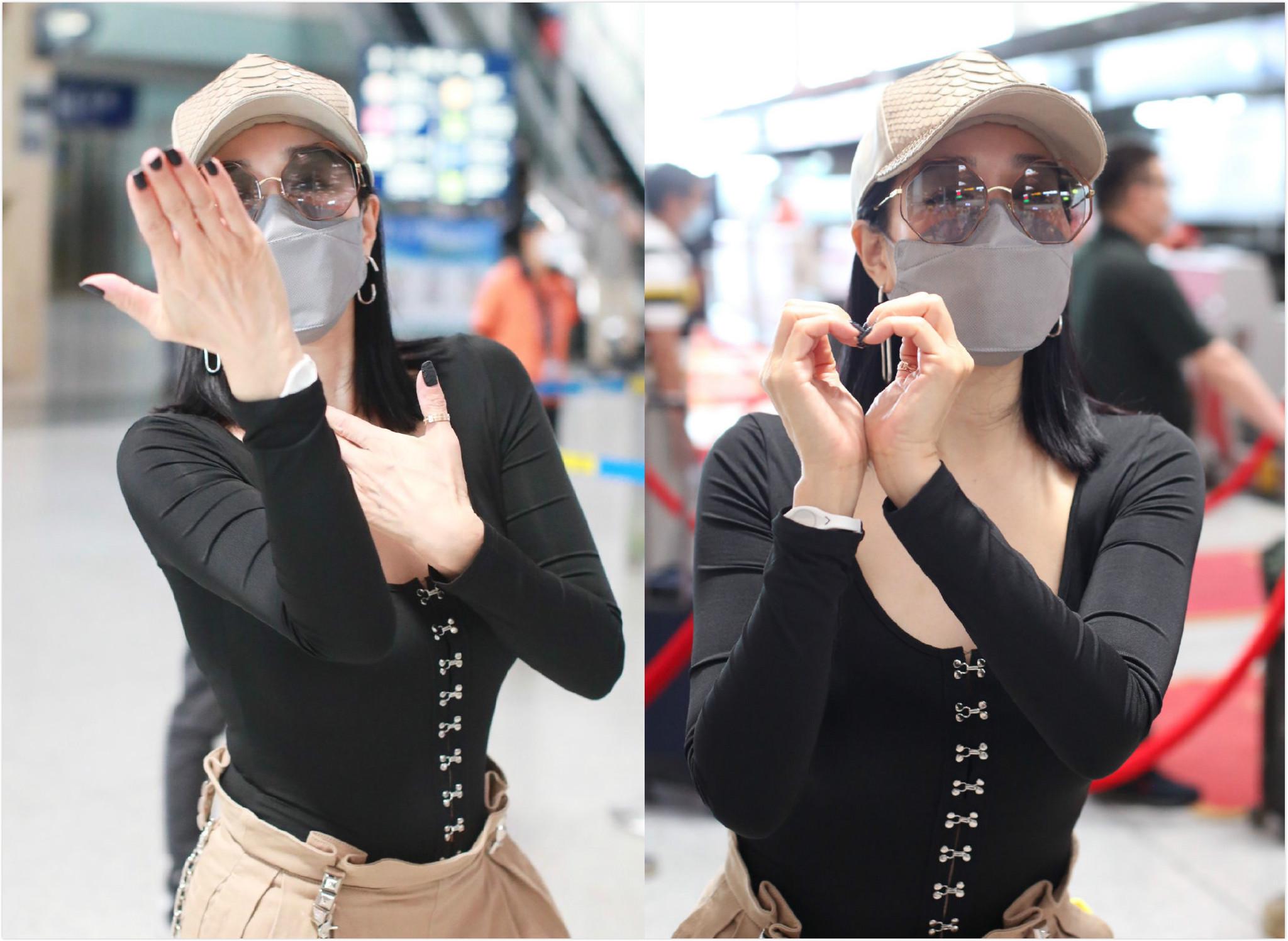 钟丽缇黑色哈伦裤,钟丽缇紧身衣穿搭