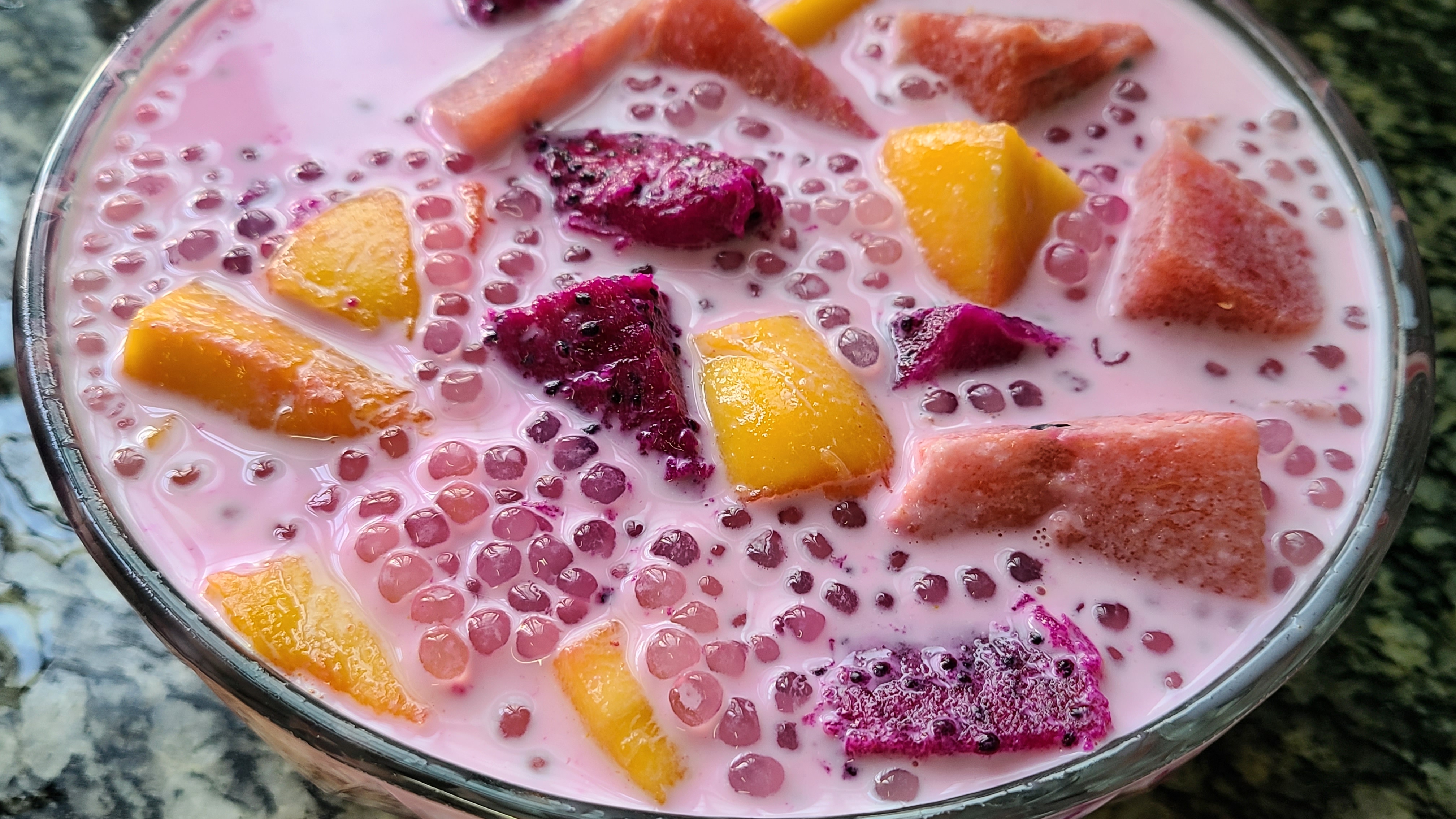 水果西米露做法热的,水果西米露夏天的味道