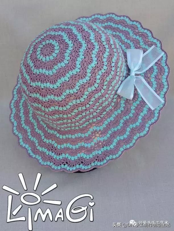 有气质的遮阳帽钩织教程,钩织遮阳帽全教程