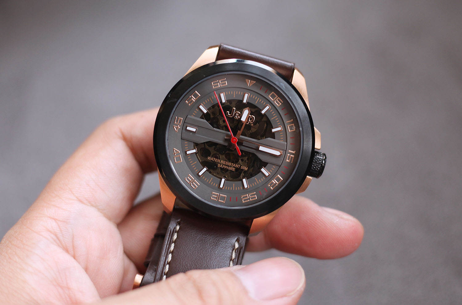 这才是真正的实用手表,jeep大切诺基镂空机械手表