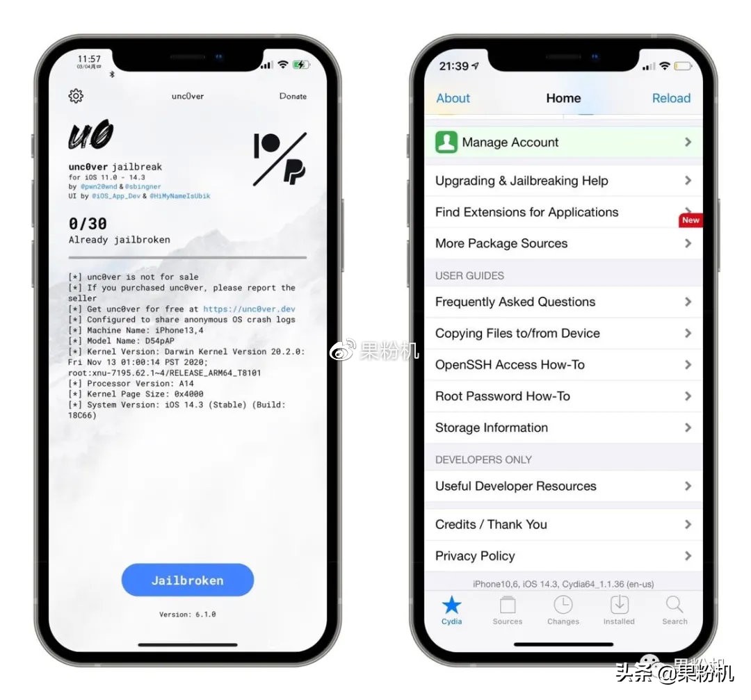 刚刚！unc0ver6.1.0更新，解决大问题