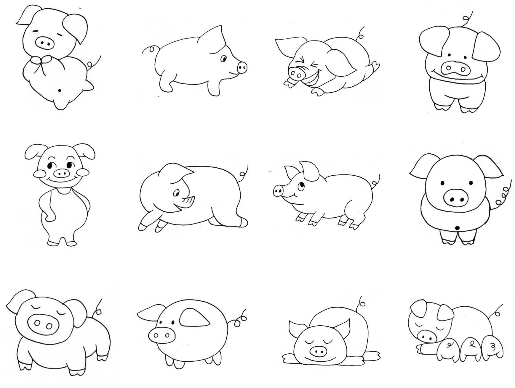 送给父亲的礼物简笔画大全,简笔画入门画画素材100个