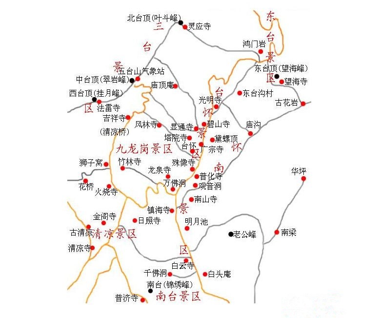 十大名胜古迹山西五台山,山西五台山风景秀丽建筑精巧