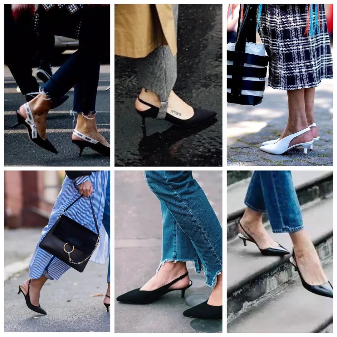 精致女人尖头气质鞋,高雅有女人味的猫跟鞋