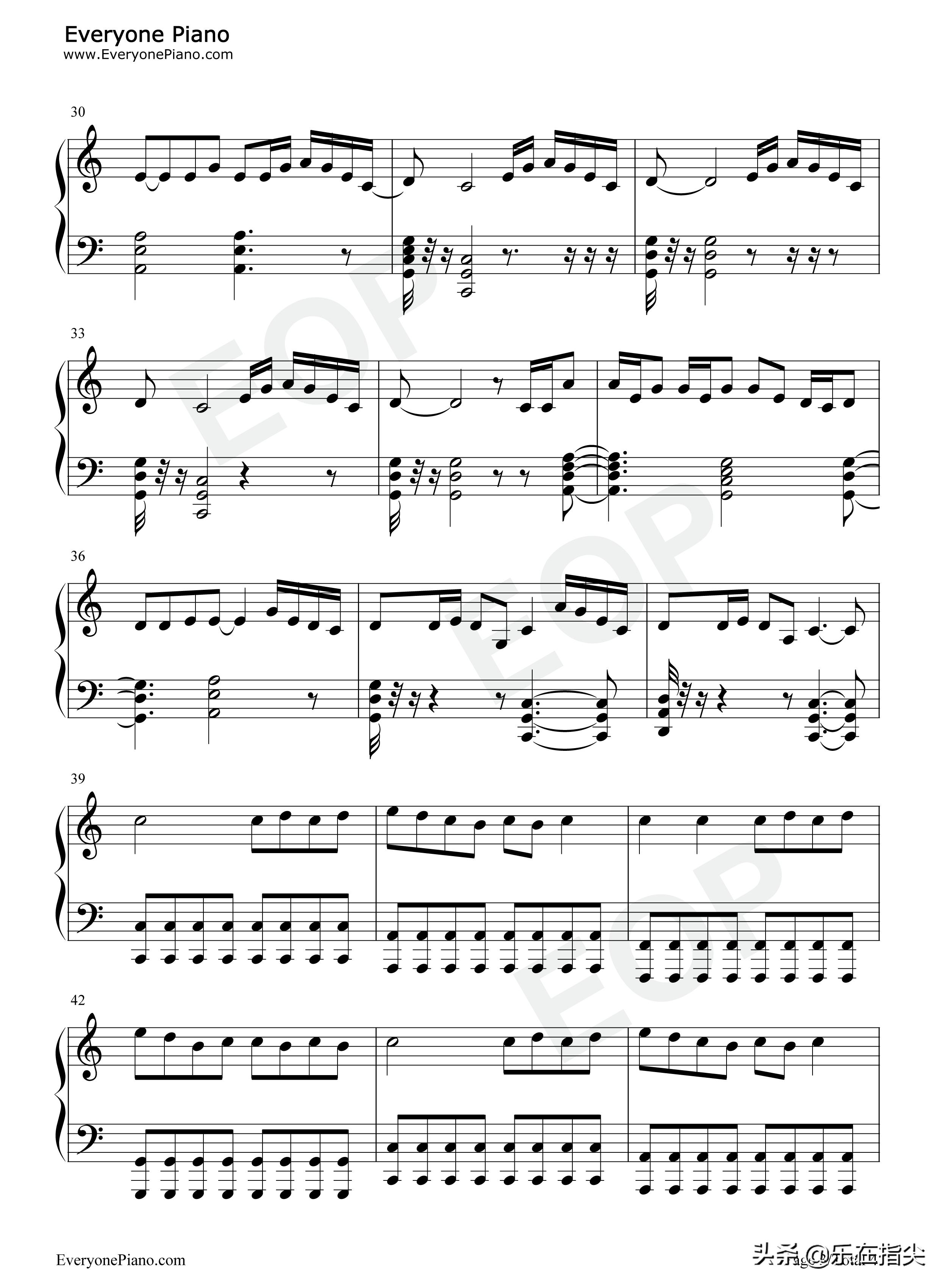 JesusInLA-简谱五线谱钢琴谱电子琴谱