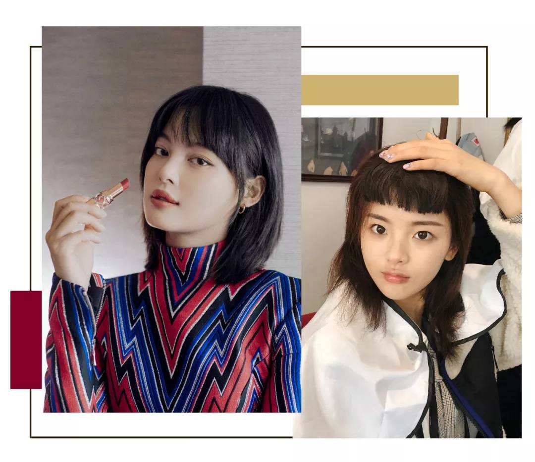 大饼脸最适合什么短发发型图片,适合老气大饼脸的锁骨发发型