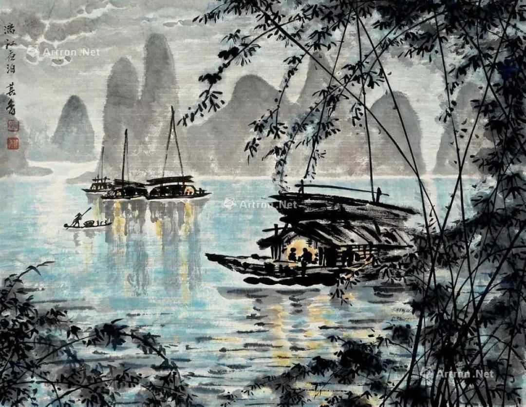 水墨画夜景欣赏,画夜景最好的中国画