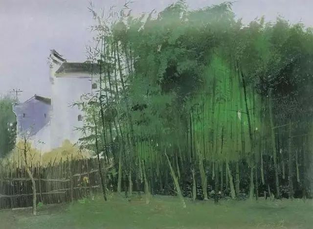 吴冠中江南风光,吴冠中白桦林创意美术