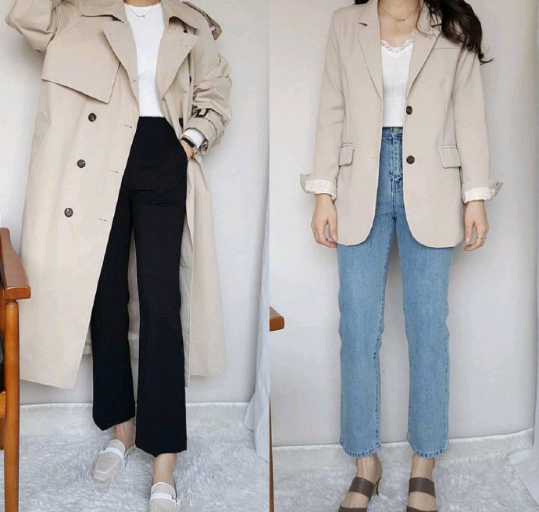 不挑人的气质风穿搭秋天这样穿,秋天慵懒风穿搭示范简约随性