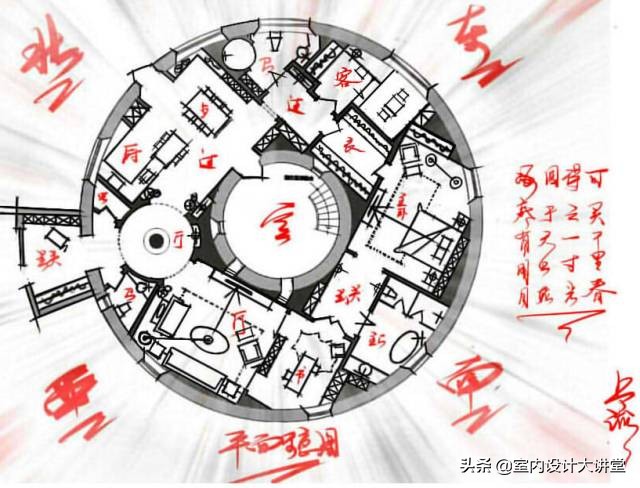 圆户型的多种设计方案,经典90方户型平面设计方案