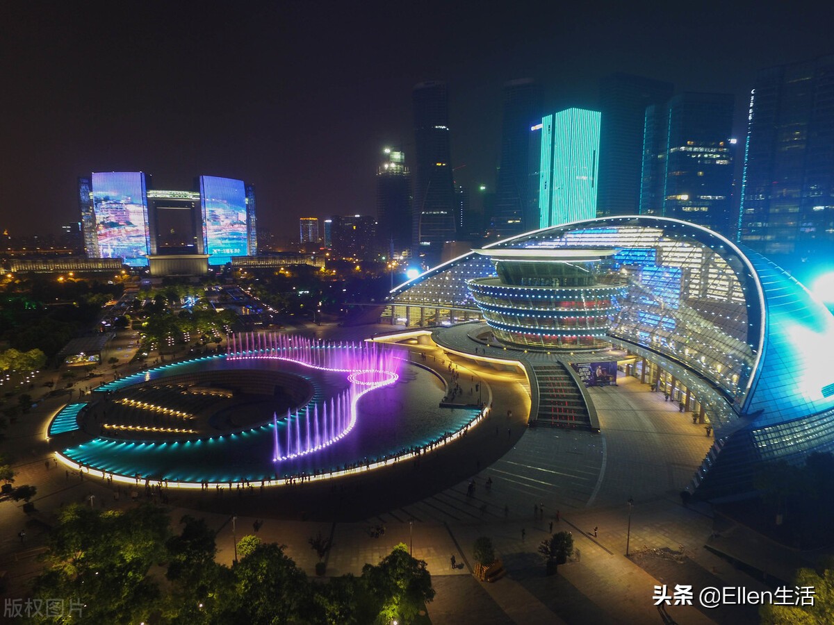 美丽的钱江新城,钱江新城夜景比上海外滩还漂亮