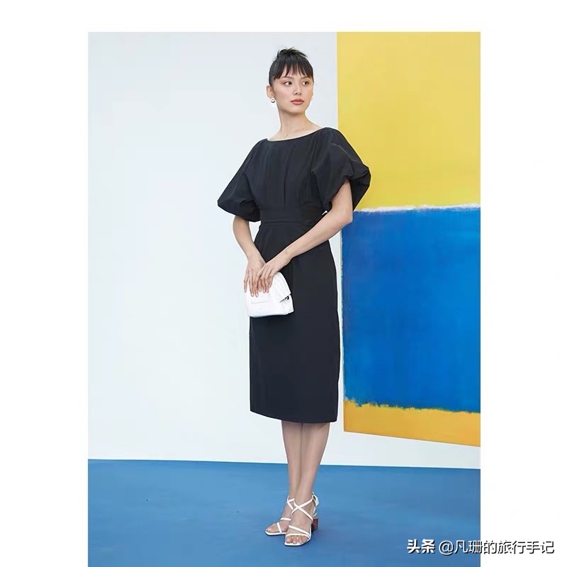 度假风绿色连衣裙,法式桔梗仙女裙​